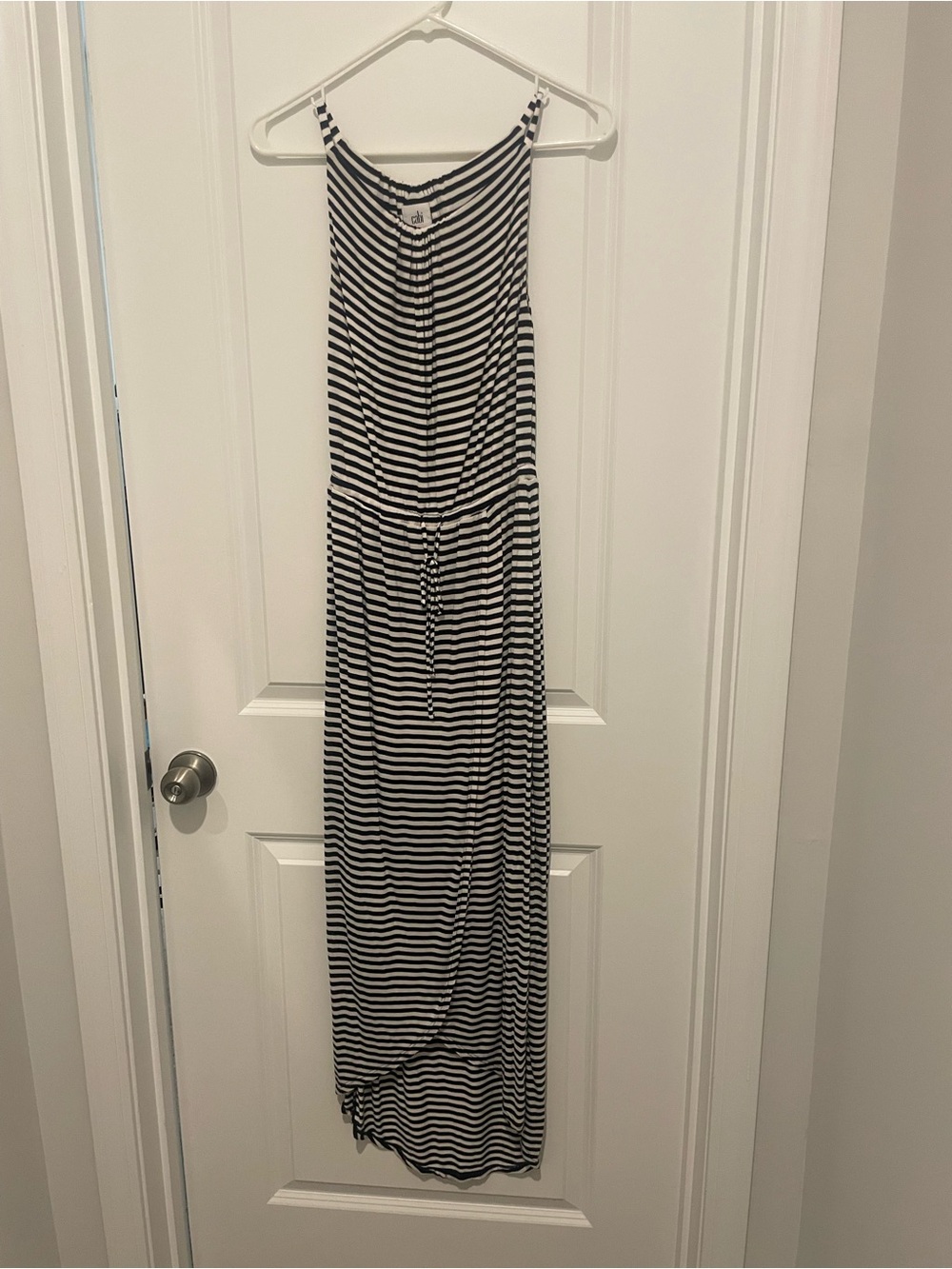 CAbi Striped Black and White Maxi Dress - Casual Sleeveless
